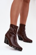 Botki Model Abrielle C-857 Brown - Step in style Step in style