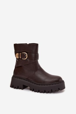 Botki Model Elanore WZ-119 Czekolada - Step in style Step in style