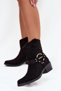Botki Model Halivine RQ498-1 Black - Step in style Step in style