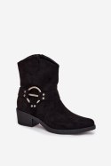 Botki Model Halivine RQ498-1 Black - Step in style Step in style