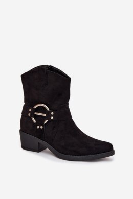 Botki Model Halivine RQ498-1 Black - Step in style Step in style