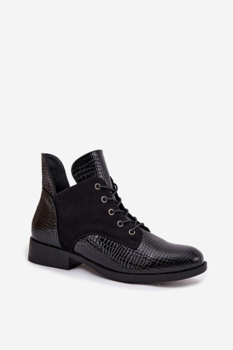 Botki Model Vinceza 16477 Black Lakier - Step in style Step in style Botki Model Vinceza 16477 Black Lakier - Step in style Step in style