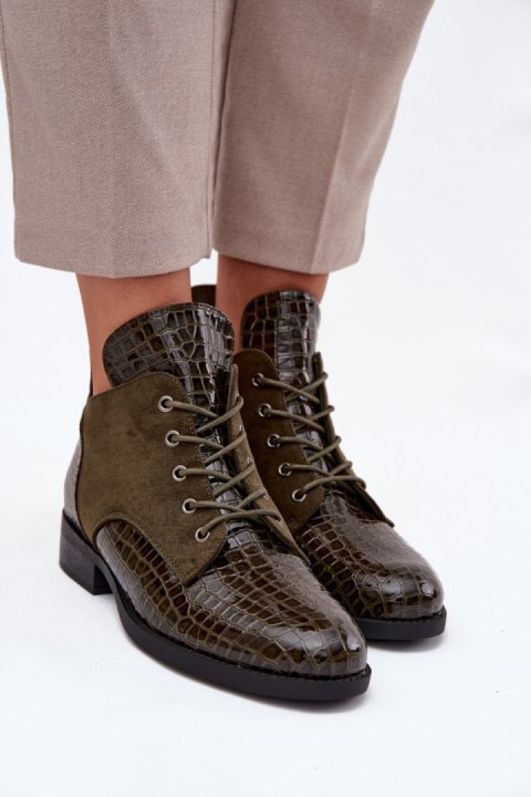 Botki Model Vinceza 16477 Dark Green Lakier - Step in style Step in style Botki Model Vinceza 16477 Dark Green Lakier - Step in style Step in style