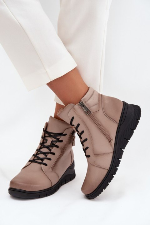 Botki Model Vinceza 39963 Beige - Step in style Step in style Botki Model Vinceza 39963 Beige - Step in style Step in style