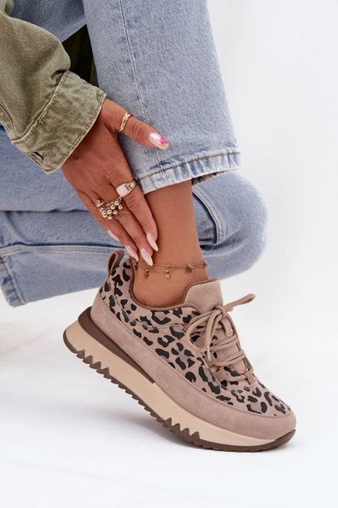 Buty Sportowe Model Vinceza 66836 Panterka Beige - Step in style Step in style Buty Sportowe Model Vinceza 66836 Panterka Beige - Step in style Step in style