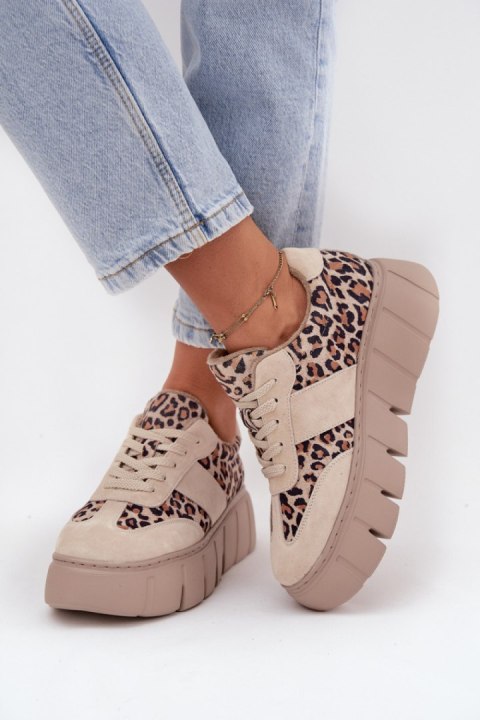 Buty Sportowe Model Vinceza 66841 Panterka Beige - Step in style Step in style