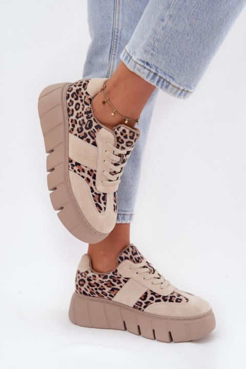 Buty Sportowe Model Vinceza 66841 Panterka Beige - Step in style Step in style Buty Sportowe Model Vinceza 66841 Panterka Beige - Step in style Step in style