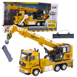 Ciężarówka Dźwig Pojazd Budowlany Żółty LEAN Toys