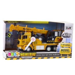 Ciężarówka Dźwig Pojazd Budowlany Żółty LEAN Toys