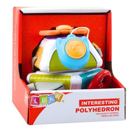 Edukacyjna Kostka Sensoryczna Wielościan Kolory Dla Dzieci LEAN Toys Edukacyjna Kostka Sensoryczna Wielościan Kolory Dla Dzieci LEAN Toys