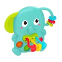 Grzechotka Słonik Zielony Sensoryczny Ruchome Elementy LEAN Toys