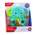 Grzechotka Słonik Zielony Sensoryczny Ruchome Elementy LEAN Toys