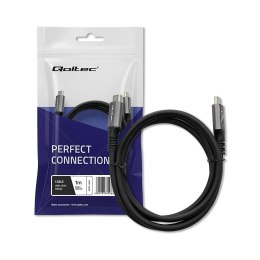 Kabel USB4 Qoltec USB-C PD 240W | Thunderbolt 3/4 | 4K | 40Gb/s | 1m | Czarny Qoltec