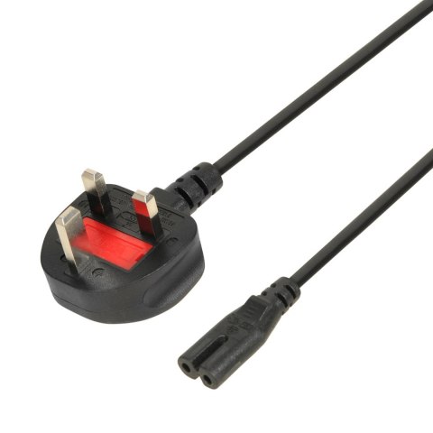 Kabel zasilający iBOX IKZ3 VDE, 1,8m, IEC320 C7, wtyczka UK IBOX