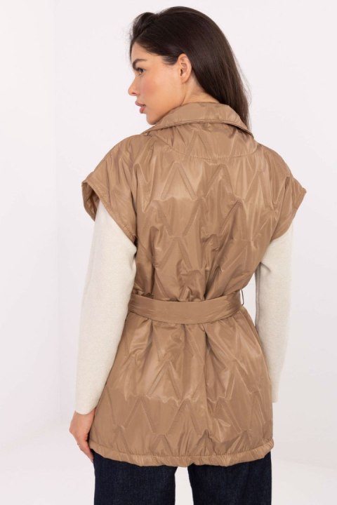 Kamizelka Model IT-KZ-FL9603.87 Camel - Rue Paris Rue Paris Kamizelka Model IT-KZ-FL9603.87 Camel - Rue Paris Rue Paris