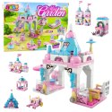 Klocki Konstrukcyjne Budynek Różowy Pastelowy 6w1 131Elementów LEAN TOYS