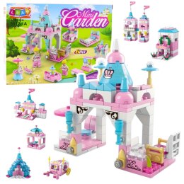 Klocki Konstrukcyjne Budynek Różowy Pastelowy 6w1 131Elementów LEAN TOYS