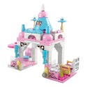Klocki Konstrukcyjne Budynek Różowy Pastelowy 6w1 131Elementów LEAN TOYS