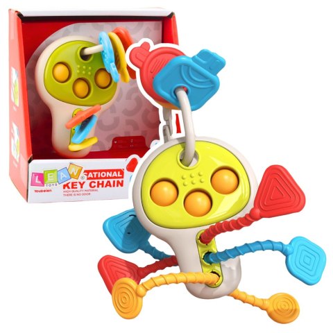Klucze Edukacyjne Sensoryczyne Kolorowe Ruchome Elementy Dla Malucha LEAN Toys Klucze Edukacyjne Sensoryczyne Kolorowe Ruchome Elementy Dla Malucha LEAN Toys