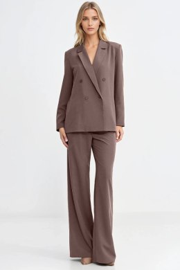 Marynarka oversize dwurzędowa Z88 Mocca - Nife Nife
