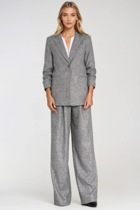 Marynarka z zakładkami na rękawach Z82 Grey Melange - Nife Nife Marynarka z zakładkami na rękawach Z82 Grey Melange - Nife Nife