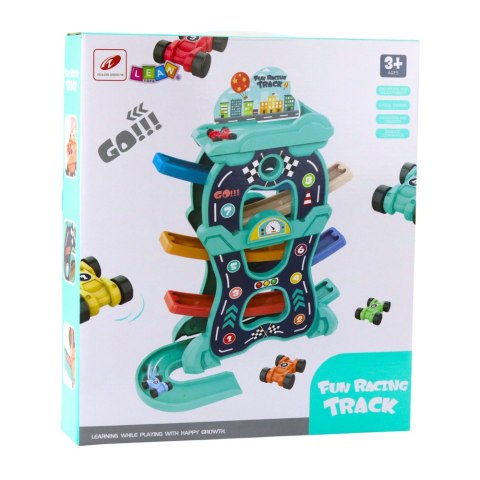 Zestaw Edukacyjny Tor Samochodowy Zjeżdzalnia Trzy Poziomy LEAN Toys Zestaw Edukacyjny Tor Samochodowy Zjeżdzalnia Trzy Poziomy LEAN Toys