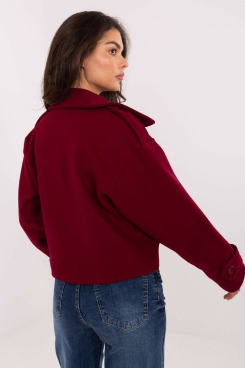 Płaszcz Damski Model IT-KR-A9558.62 Bordo - Rue Paris Rue Paris Płaszcz Damski Model IT-KR-A9558.62 Bordo - Rue Paris Rue Paris