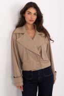 Płaszcz Damski Model IT-KR-FL9558.60 Beige - Rue Paris Rue Paris