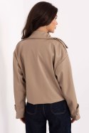 Płaszcz Damski Model IT-KR-FL9558.60 Beige - Rue Paris Rue Paris