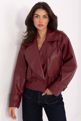 Płaszcz Damski Model IT-KR-FL9558.60 Bordo - Rue Paris Rue Paris