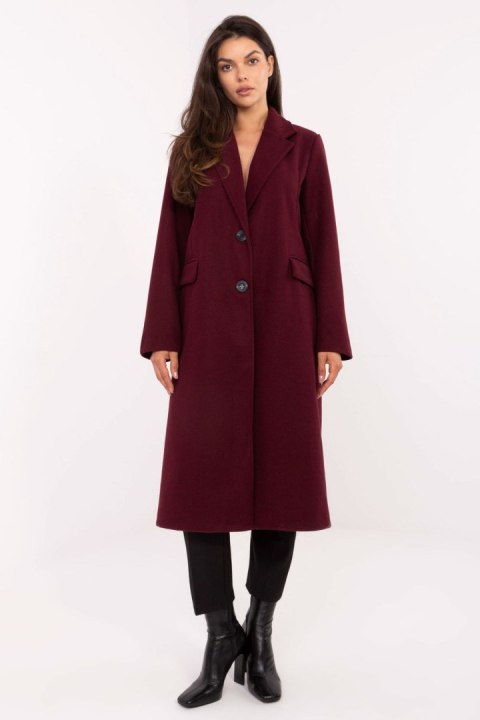 Płaszcz Damski Model IT-PL-80320.65 Bordo - Factory Price Factory Price