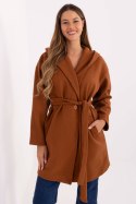 Płaszcz Damski Model IT-PL-A9587.00 Light Brown - Rue Paris Rue Paris
