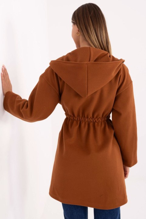 Płaszcz Damski Model IT-PL-A9587.00 Light Brown - Rue Paris Rue Paris Płaszcz Damski Model IT-PL-A9587.00 Light Brown - Rue Paris Rue Paris