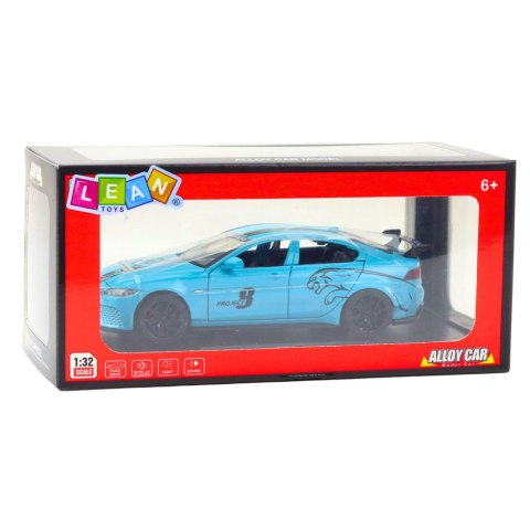 Samochód Metalowy Jaguar Światła Dżwieki Niebieski LEAN Toys Samochód Metalowy Jaguar Światła Dżwieki Niebieski LEAN Toys