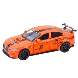 Samochód Metalowy Jaguar Światła Dżwieki Pomarańczowy LEAN Toys