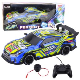Samochód Sportowy Zdalnie Sterowany Pilot Niebieski Żółty LEAN Toys