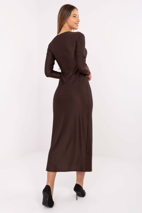 Sukienka Model IT-SK-21619.97 Dark Brown - Italy Moda Italy Moda Sukienka Model IT-SK-21619.97 Dark Brown - Italy Moda Italy Moda