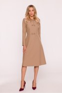 Sukienka Model S413 Beige - Stylove Stylove