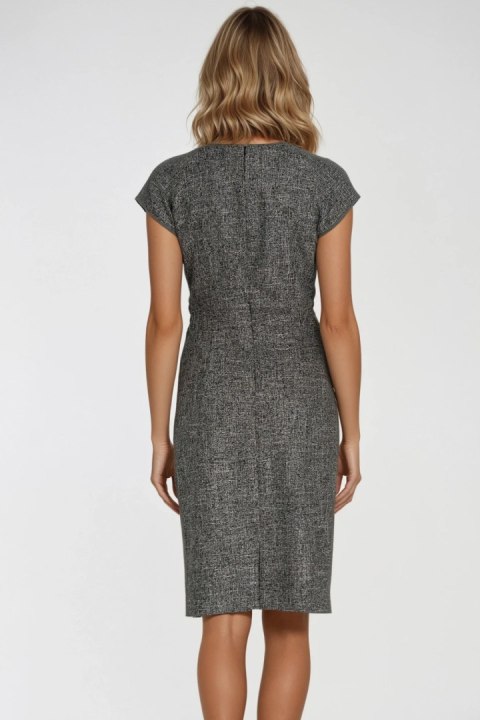 Sukienka z zakładkami na dekolcie Z275 Black - Nife Nife Sukienka z zakładkami na dekolcie Z275 Black - Nife Nife