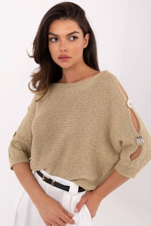 Sweter Damski Model MI-SW-1604.85 Gold - Italy Moda Italy Moda Sweter Damski Model MI-SW-1604.85 Gold - Italy Moda Italy Moda