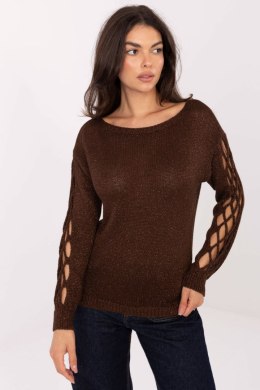 Sweter Damski Model MI-SW-1606.96 Dark Brown - Italy Moda Italy Moda