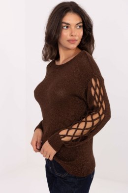 Sweter Damski Model MI-SW-1606.96 Dark Brown - Italy Moda Italy Moda