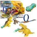 Zestaw Samochodowy Tor Katapulta Wyrzutnia Dinozaur LEAN Toys