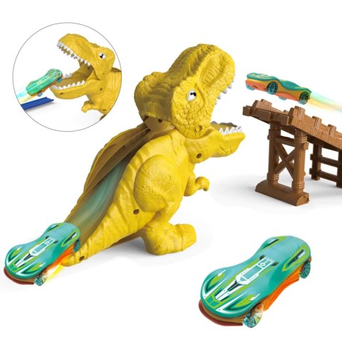Zestaw Samochodowy Tor Katapulta Wyrzutnia Dinozaur LEAN Toys Zestaw Samochodowy Tor Katapulta Wyrzutnia Dinozaur LEAN Toys