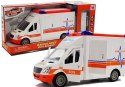 Ambulans na Baterie z noszami Dźwięk i Światło LEAN Toys Ambulans na Baterie z noszami Dźwięk i Światło LEAN Toys
