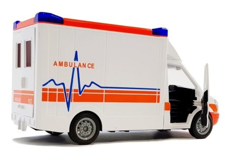 Ambulans na Baterie z noszami Dźwięk i Światło LEAN Toys Ambulans na Baterie z noszami Dźwięk i Światło LEAN Toys
