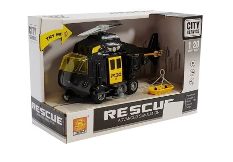 Helikopter Ratunkowy na baterie 1:20 Dźwięk Światła LEAN Toys Helikopter Ratunkowy na baterie 1:20 Dźwięk Światła LEAN Toys
