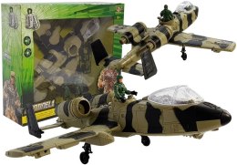 Samolot Wojskowy na Baterie Światła i Dźwięk 49 cm LEAN Toys