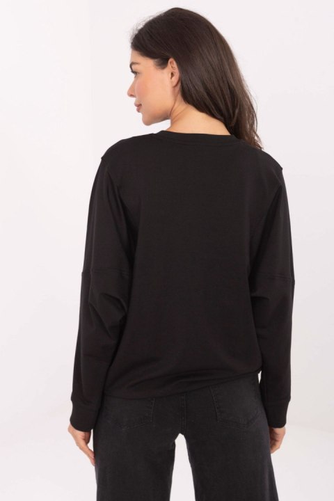 Bluza Damska Model RV-BL-A877.19P Black - Rue Paris Rue Paris Bluza Damska Model RV-BL-A877.19P Black - Rue Paris Rue Paris