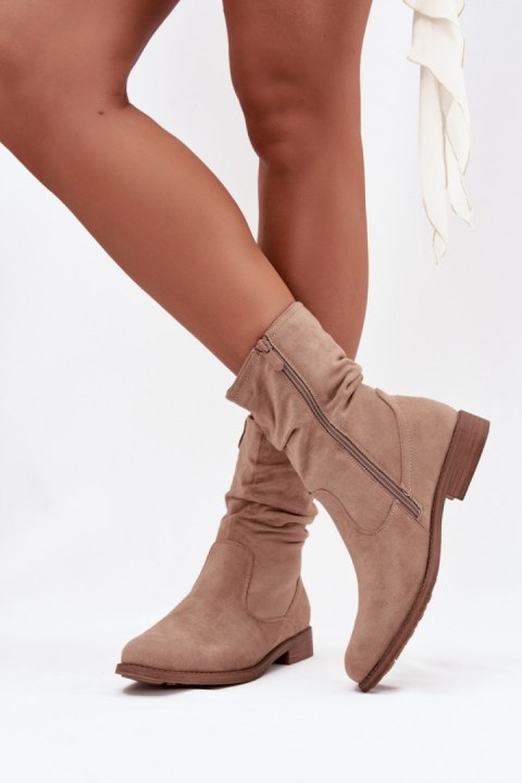 Botki Model Krisia LH109 Beige - Step in style Step in style Botki Model Krisia LH109 Beige - Step in style Step in style